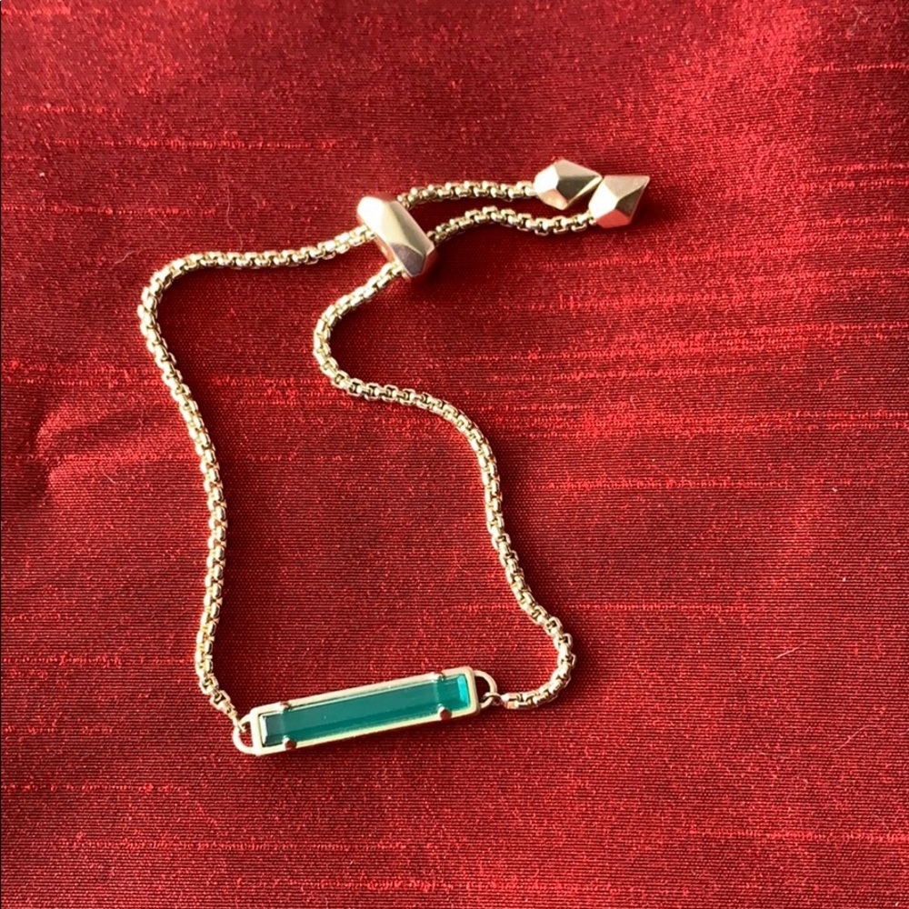 Kendra Scott Emerald Green bar style bracelet